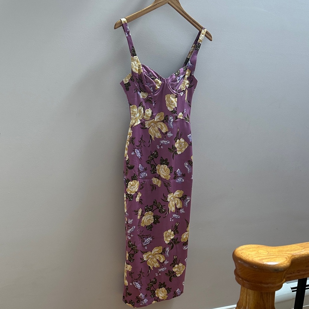ZARA Floral Purple Dress